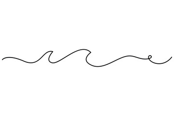 Obraz premium Continuous line divider with minimalist loops abstract vector illustration