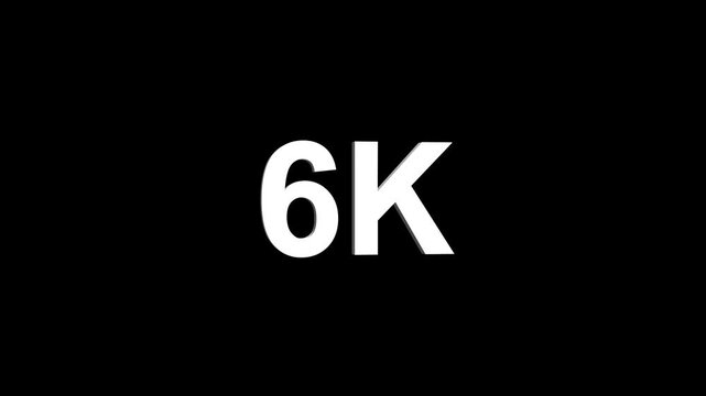 6k text animation. 6k Followers, animation in Easy to put into any video.