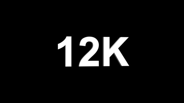 12k text animation. 12k subscribers. animation in Easy to put into any video.