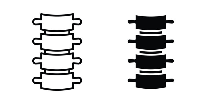 Spine icon - web black vector design.
