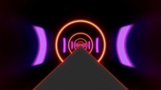 Infinity tunnel concept on the transparent background. Looped 3d animation. 4k video.