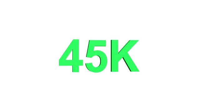 45k text animation. 45k Followers. animation in Easy to put into any video.
