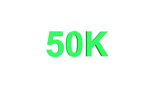 50k text animation. 50k Followers. animation in Easy to put into any video.