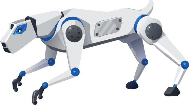 Futuristic robot animals and character collection set featuring cyber dog mechanics, mechanical robotic birds