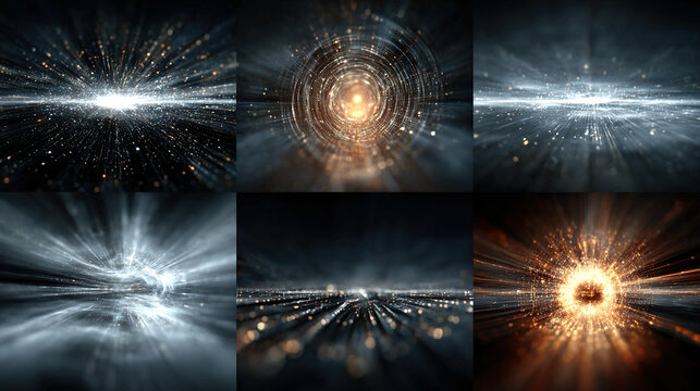Teleportation concepts showing particle dematerialization, quantum entanglement transport, instantaneous movement across space, and futuristic sci-fi technology visualization