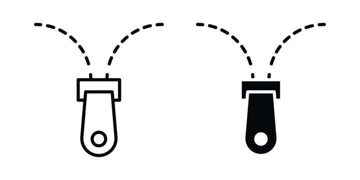 zipper icon - web black vector design.