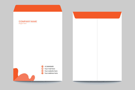 Envelope Design Template. DL Envelope template. A4 Envelope vector design. Envelope design. Stationery Template Design Kit.