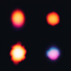 Fototapeta premium Abstract colorful lights in a blurred dark background.