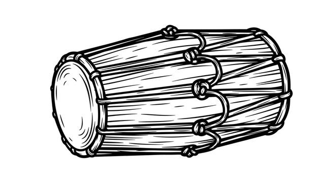 Traditional Indonesian Gendang Percussion Musical Instrument