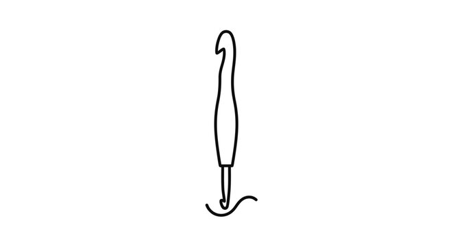 Single Metal Crochet Hook with Soft Yarn for Handicraft Projects