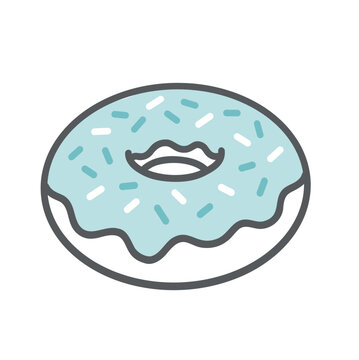 ドーナツ（お菓子・ジャンクフード）のイラスト
