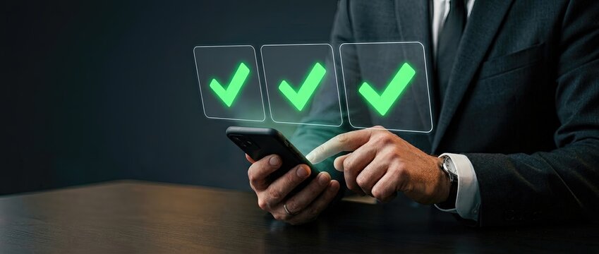 Successful business communication with mobile technology modern office environment digital content professional viewpoint innovation in communication strategies