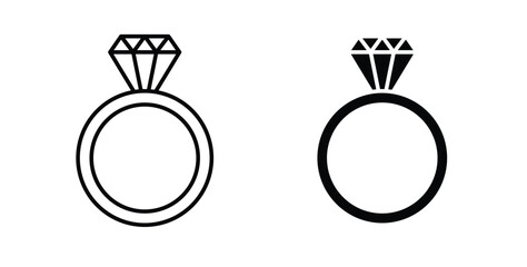 Fototapeta premium Diamond ring icon