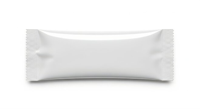 Soft white fabric roll on white background