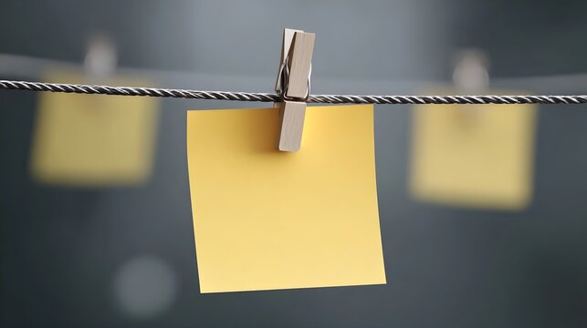 Sticky note reminder. Post it note paper. Yellow sheets for notes isolated with clipping path on background