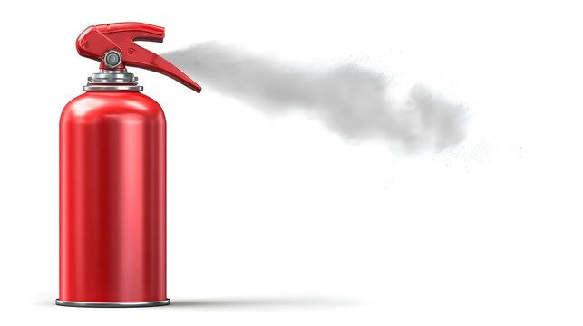 Water spray mist atomizer dust aerosol, air atomizer sprayer on white background background. Fire extinguisher . Stock Illustration