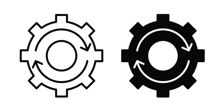 Implementation icon line, outline and flat vector elements