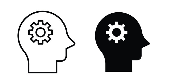 Interpretation icon line, outline and flat vector elements