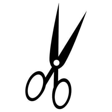 Creative Black Scissors Logo Illustration 