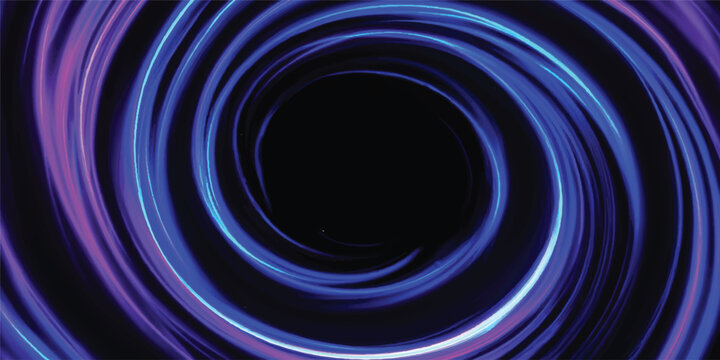 Swirling blue and purple light vortex with electric light tunnel swirl background abstract background motion glowing effect dynamic energy effect science fiction