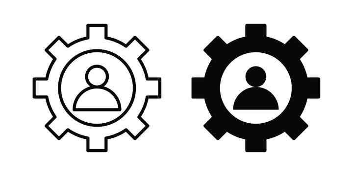 Manager icon line, outline and flat vector elements