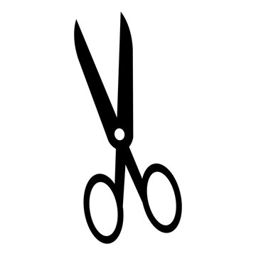 Creative Black Scissors Logo Illustration 