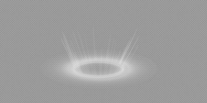 Purple neon light glow ring portal magic energy particle circle effect transparent isolated abstract smoke vortex fantasy glowing aura burst on black background