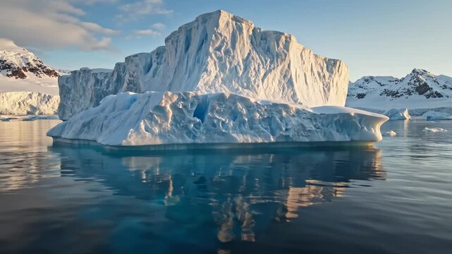 Iceberg above and below water representing the awe-inspiring power of nature