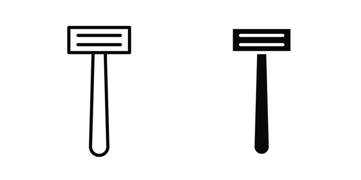 Razor Icon line, outline and flat vector elements