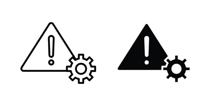 System error icon line, outline and flat vector elements