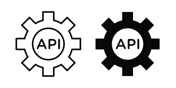 API icon liner logo vector