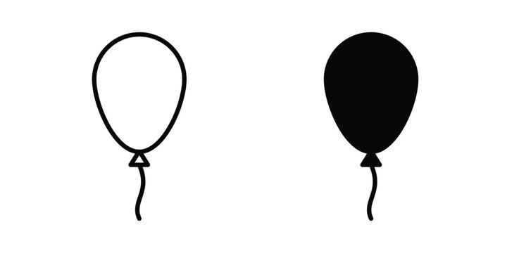 Balloon icon liner logo vector