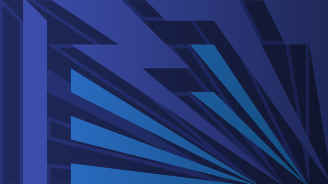 Abstract blue background with futuristic lines and geometric square shapes for digital technology and business web banner design
