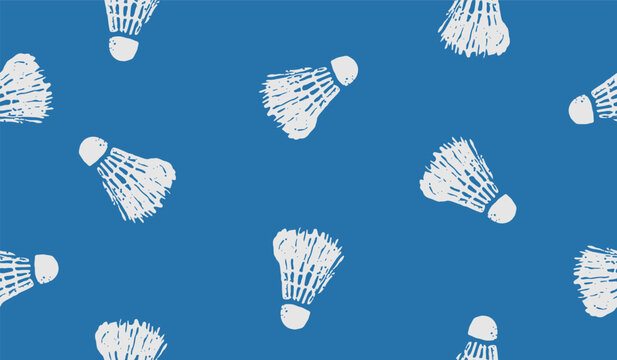 Shuttlecock badminton pattern background vector design