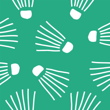 Shuttlecock badminton pattern background vector design