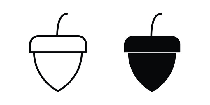 Hazelnut icon liner logo vector