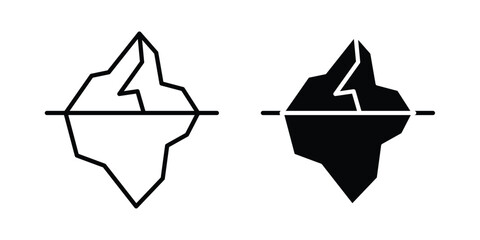 Iceberg icon liner logo vector © Warpiya