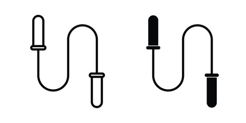 Jump rope icon liner logo vector © Warpiya
