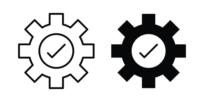 Operations icon liner logo vector
