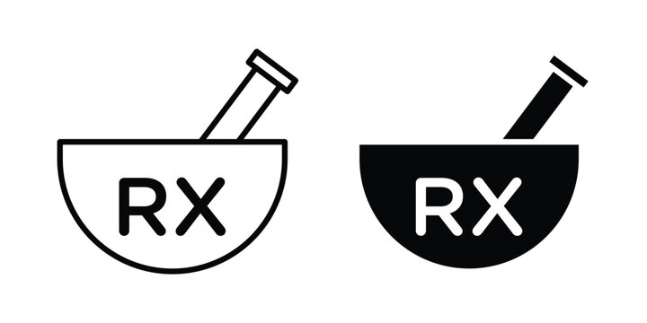 RX icon liner logo vector