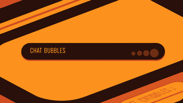 Dark digital interface with glowing chat bubbles labeled for messaging applications on a tech-themed background.