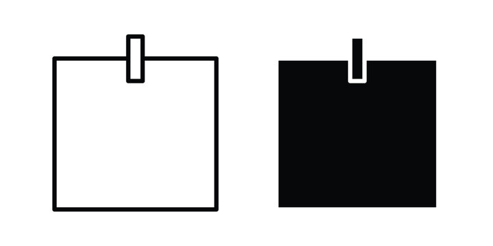 Sticky note icon liner logo vector
