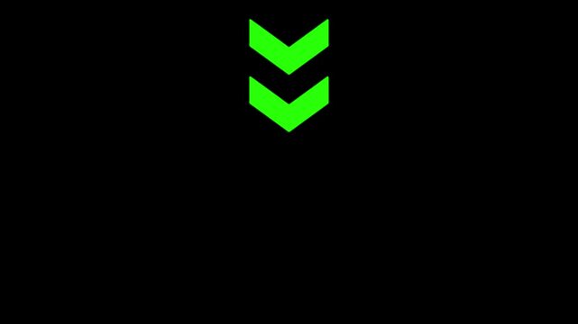 Green chevron arrow animation loop pointing down for ui navigation and motion pointer