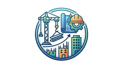 Naklejka premium Construction Industry Building Development and Engineering Concept.