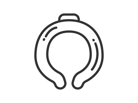 ネッククーラーのアイコン（線画）のイラスト