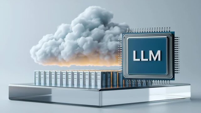 Artificial intelligence cloud computing server data center technology chip platform digital network server farm microchip