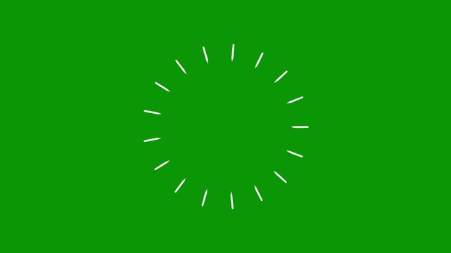 Modern fireworks explosion and circle burst line shapes with fast motion featuring an elegant line blast highlight for 4k video with shiny glitter effects on a green screen background.