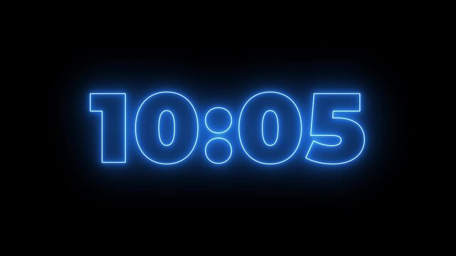 11 minutes Countdown timer, 11 minutes stopwatch displays a timer counting down, 660 to 0 seconds digital countdown timer neon light style. 11 Minute Digital Countdown Engaging Timer Visuals for Event