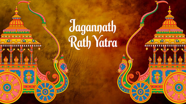 Jagannath rath yatra festival with ornate chariots, festival