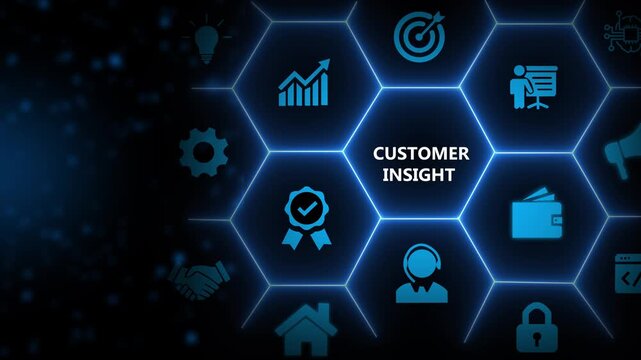 Customer insight marketing concept. Deep understanding of customers, their behaviors, preferences and needs. Using customer insight to build strong customer relationship and increase customer loyalty